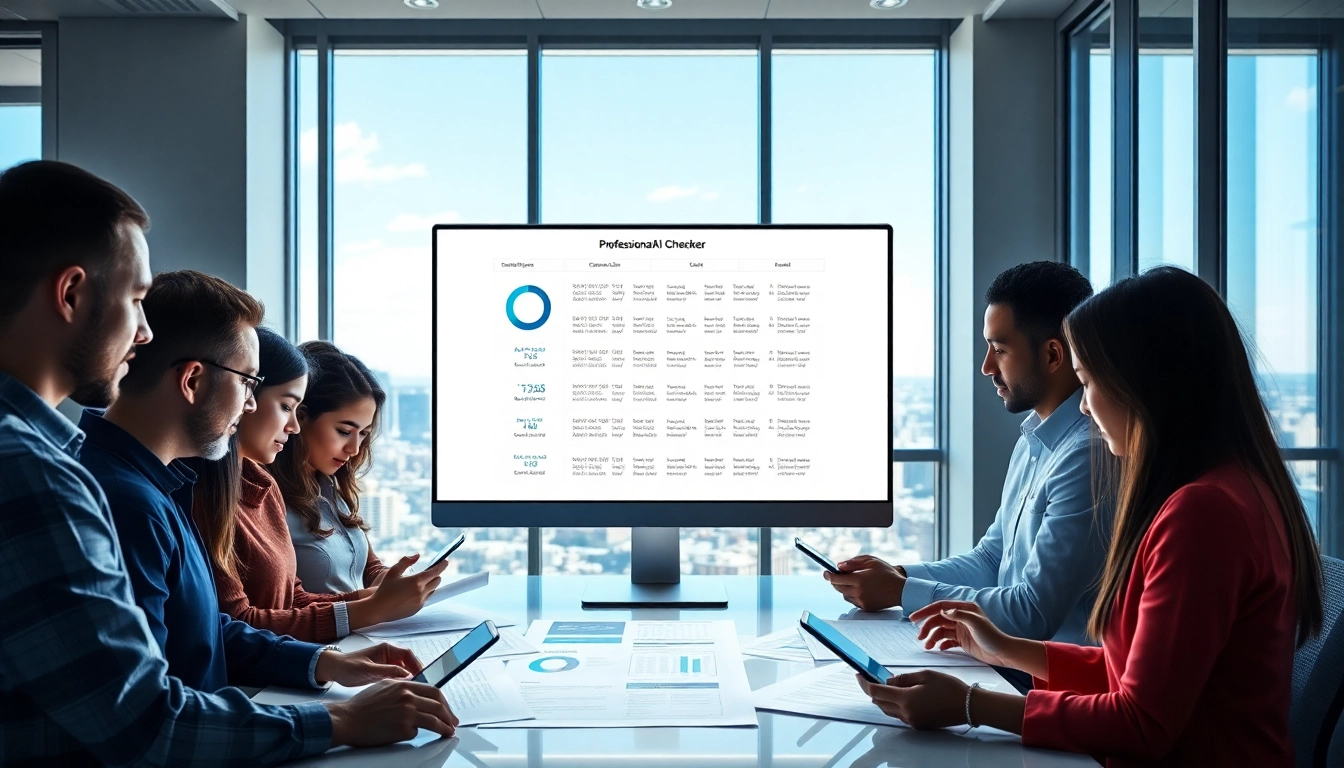 Analyze AI-generated text using an advanced ai checker tool in a professional environment.