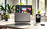 Buy MacStudio Ultra: A sleek Mac Studio Ultra on a modern desk, ideal for creative professionals.