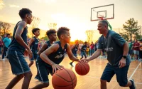 Training athletes at Takeover Basketball Academy showcasing teamwork and dedication.