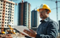 Analyze nvq level 6 construction site management answers with a focused construction manager on-site.