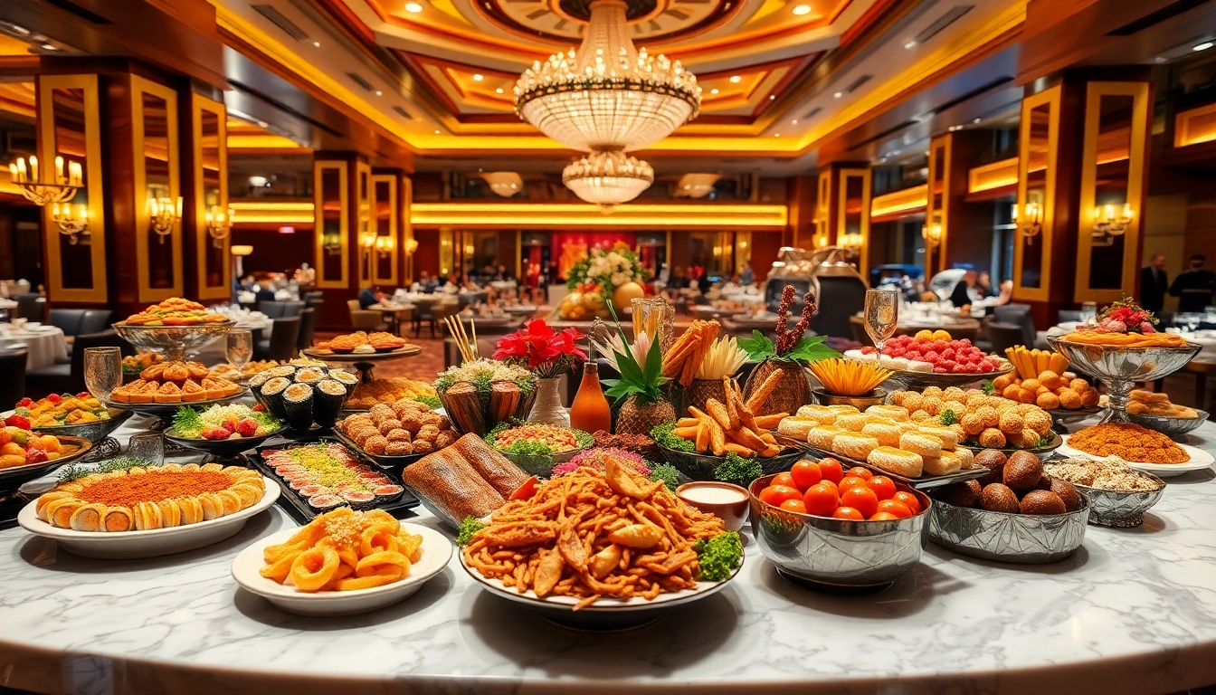 Indulge in exquisite Buffets in Las Vegas featuring diverse international dishes and luxurious settings.