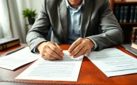 Learn how to certify a document without a lawyer with focused hands preparing paperwork.