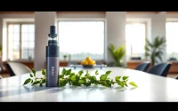 Engaging B12 vape showcasing wellness in a modern, bright setting.
