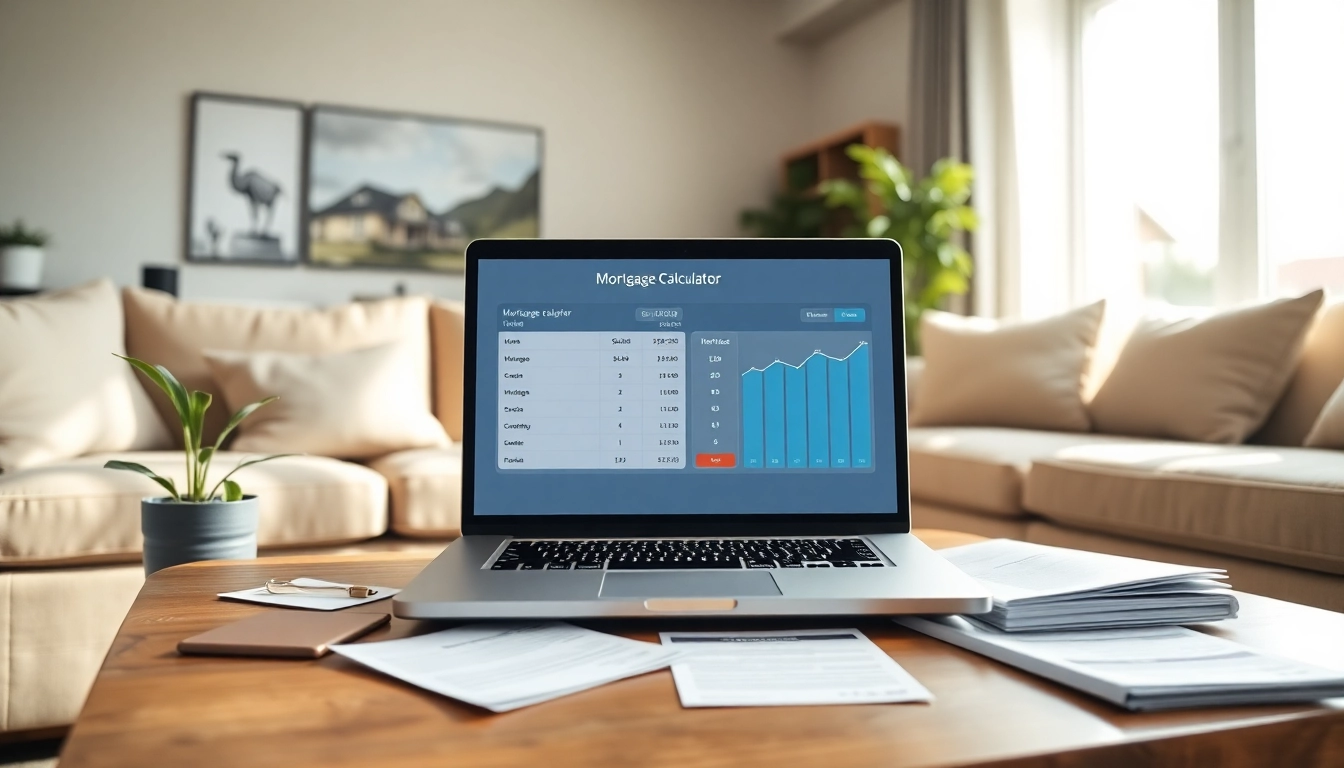 Utilize the BC Mortgage Calculator to estimate monthly payments in a modern home setting.