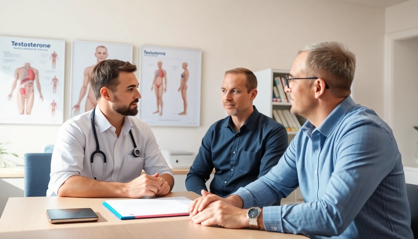 Engaged discussion on Testosterone Replacement Therapy in a professional medical setting.