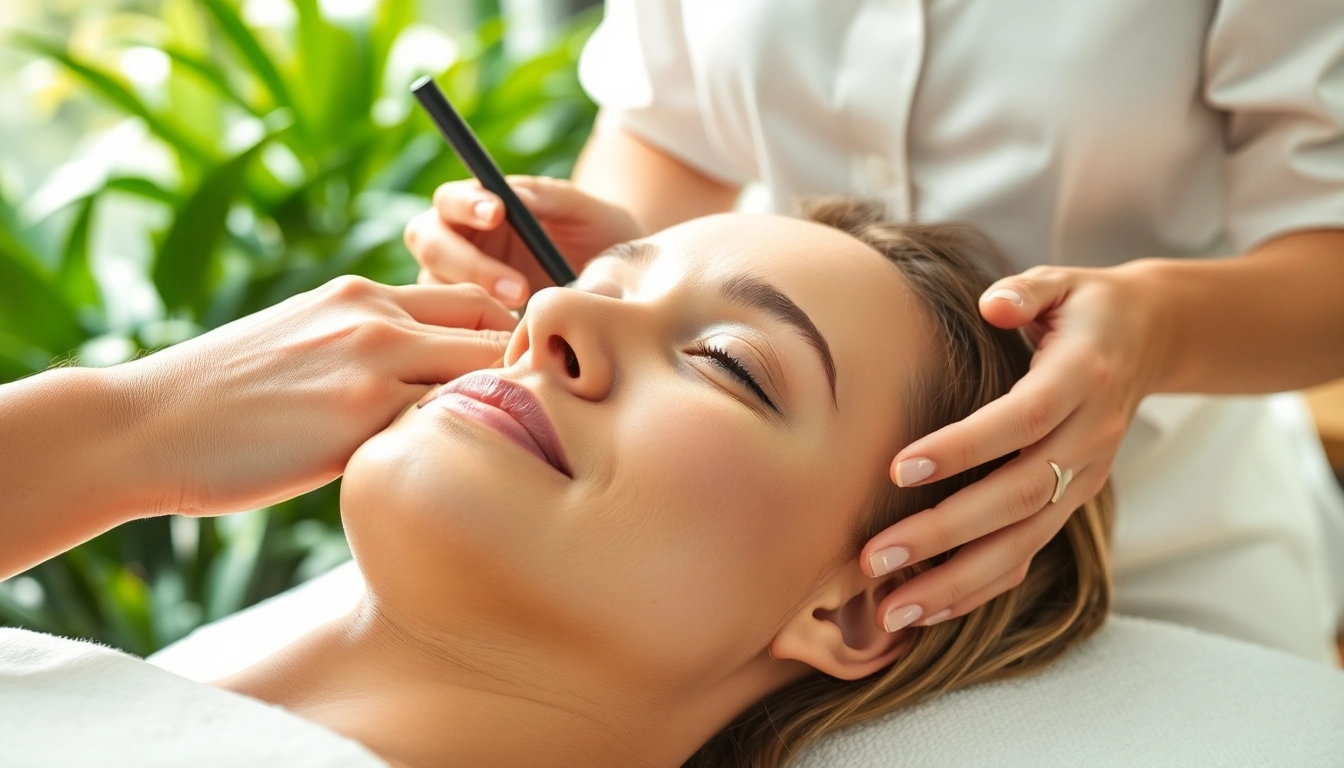 Experience beauty treatments with a professional aesthetician in a serene spa.