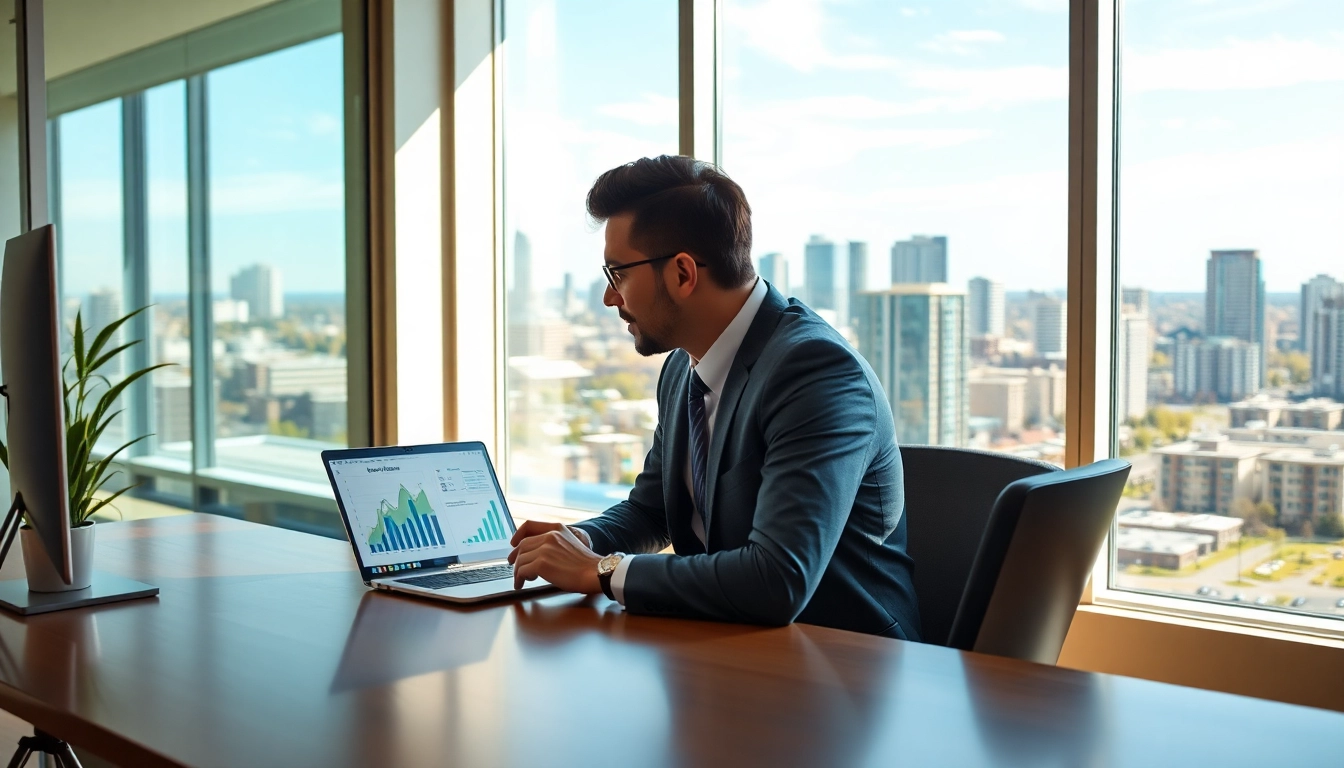 Analyze the Acadia Homes For Sale Market Snapshot with a professional real estate agent in a modern Calgary office.