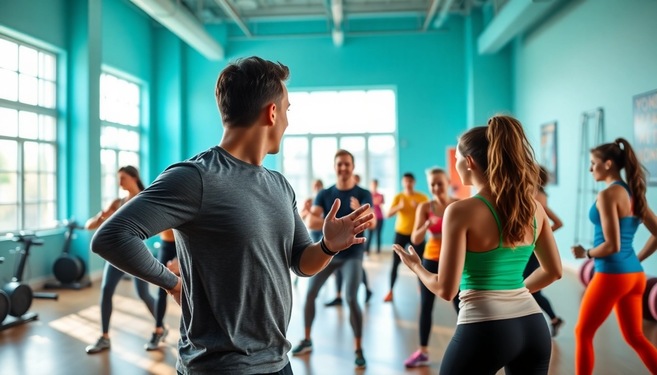 Experience personal trainers near me in an energetic gym class led by a professional trainer.