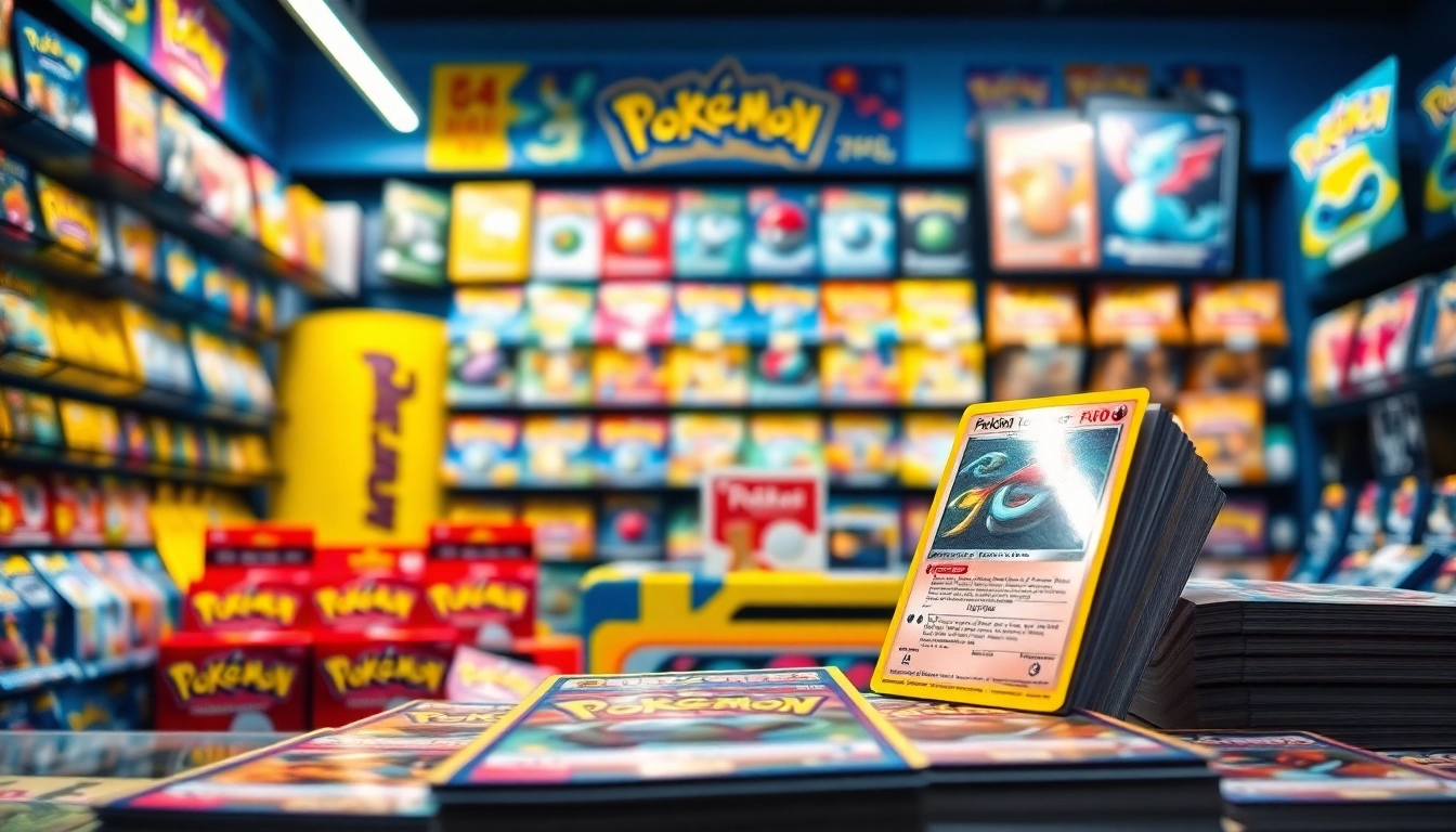 Discovering Pokemon tcg india cards in a vibrant game store, showcasing rare collectibles and accessories.