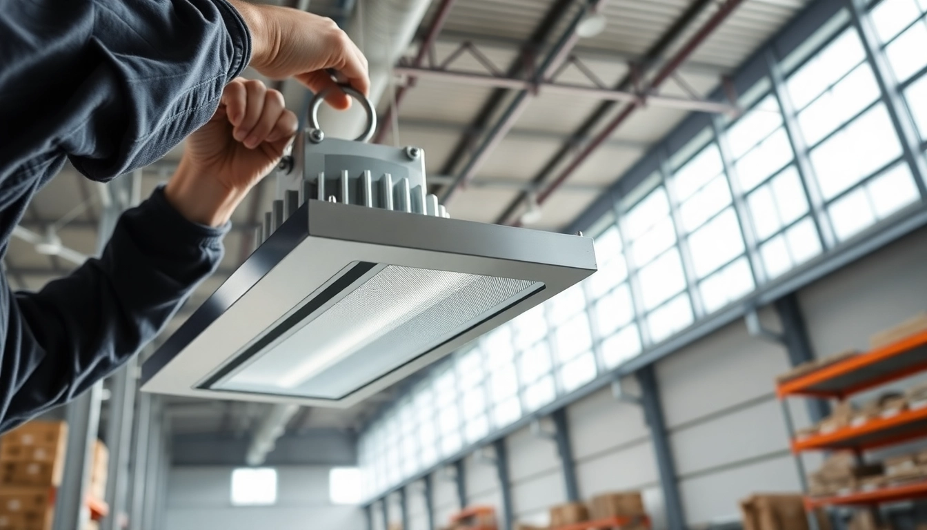 Illuminate spaces effectively with a vapor tight light in use during installation.