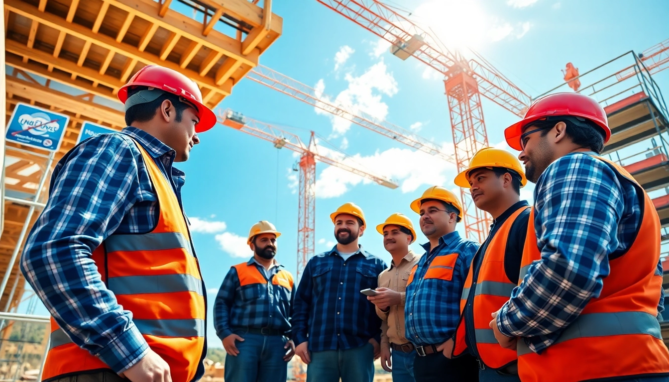 Collaborative efforts in a construction association colorado project showcasing teamwork.