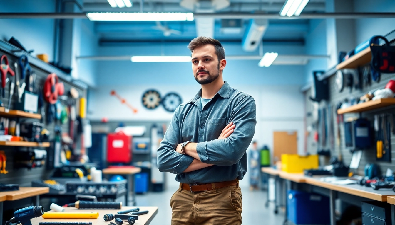 Trade school Tennessee student actively engaging in hands-on learning experience.