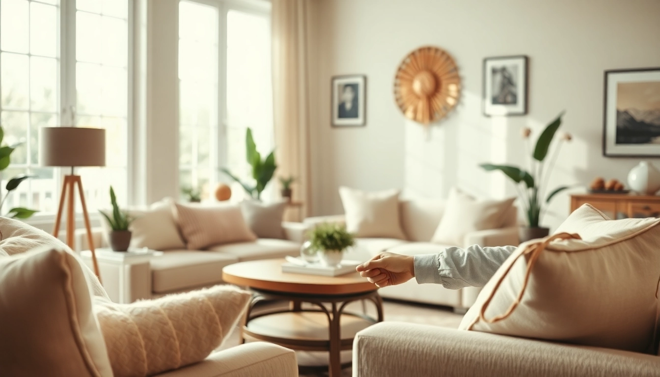 Fijn voor thuis: stijlvol ingericht woonkamer met warme kleuren en natuurlijke materialen.