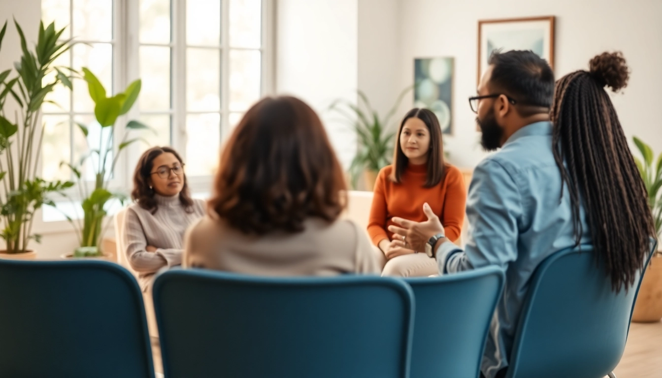 Guide a group through methods for healing trauma in a serene workshop environment.