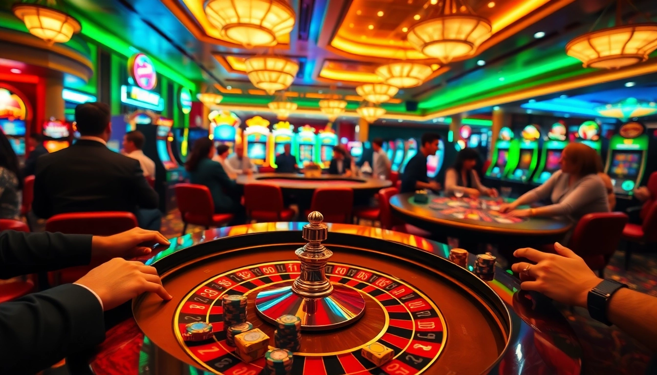 Experience the excitement of TPower casino with gamers enjoying roulette and baccarat.
