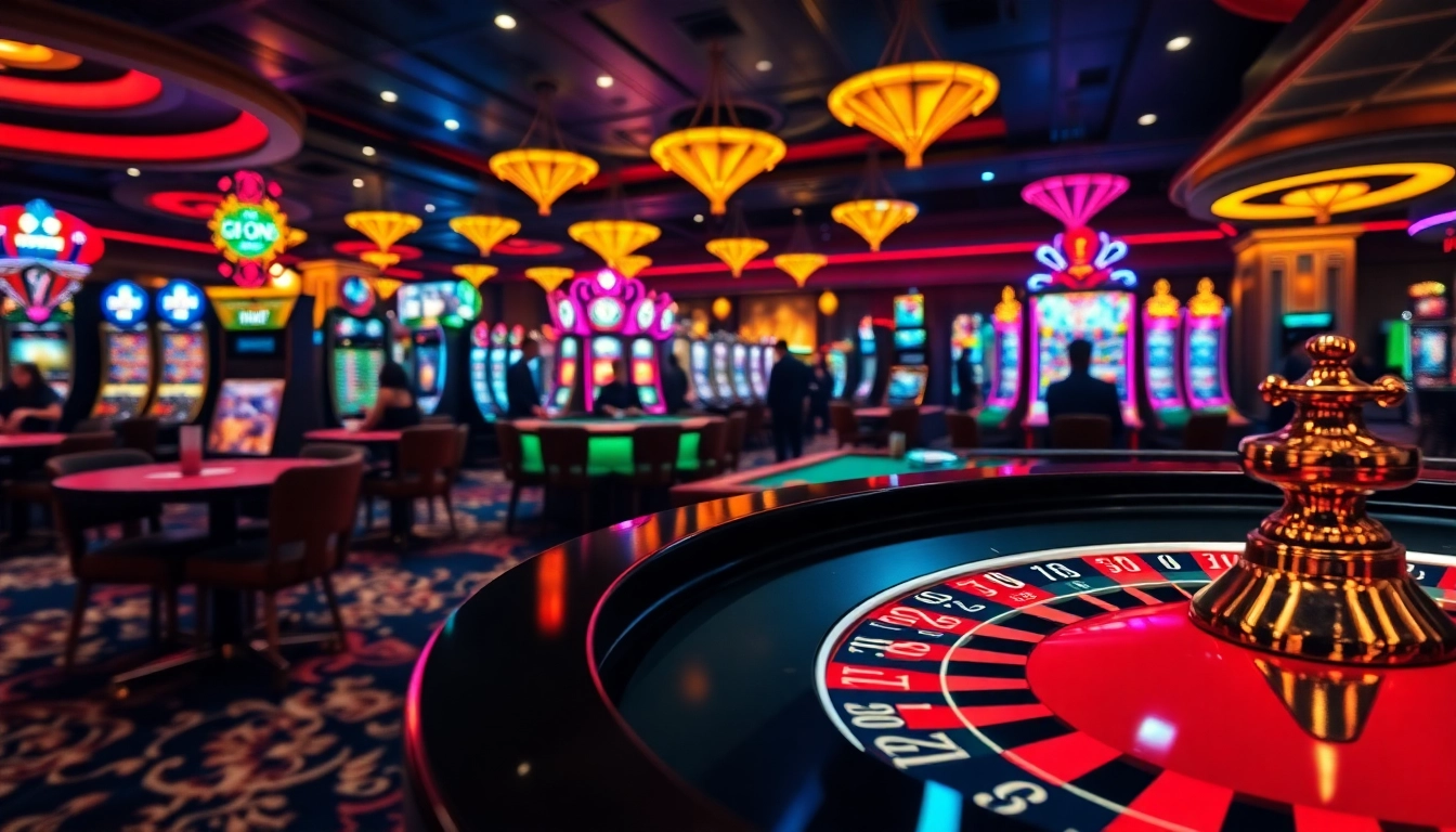 Players enjoying high-stakes games at the Best Online Casino Malaysia 2025 showcasing an exciting gambling atmosphere.
