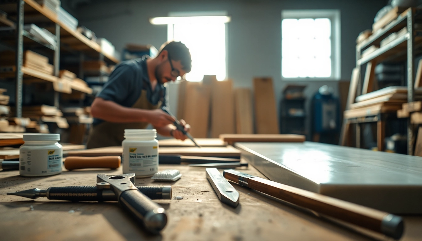 Applying laminating resin for fiberglass crafting in a professional workshop setting.