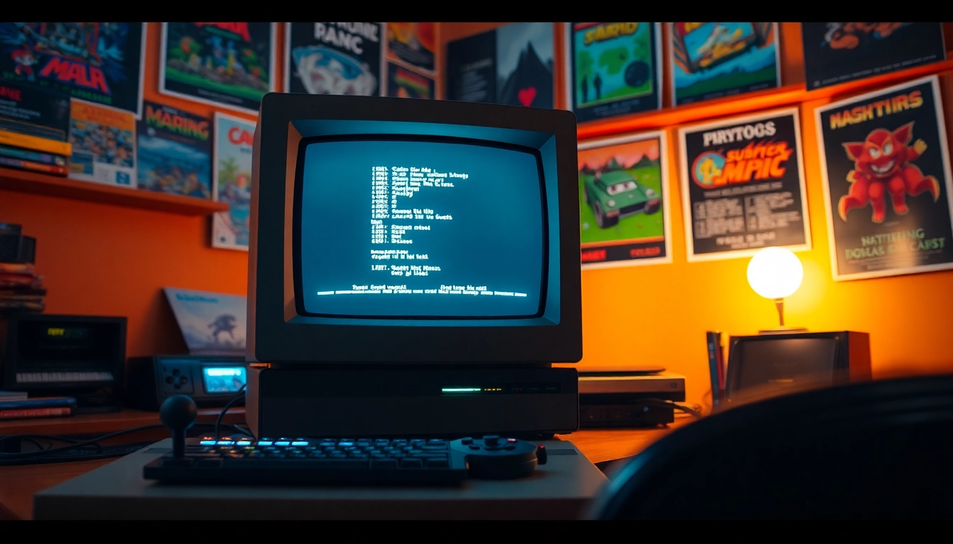 Engage with retro nostalgia as you play dos games on a vintage gaming setup.