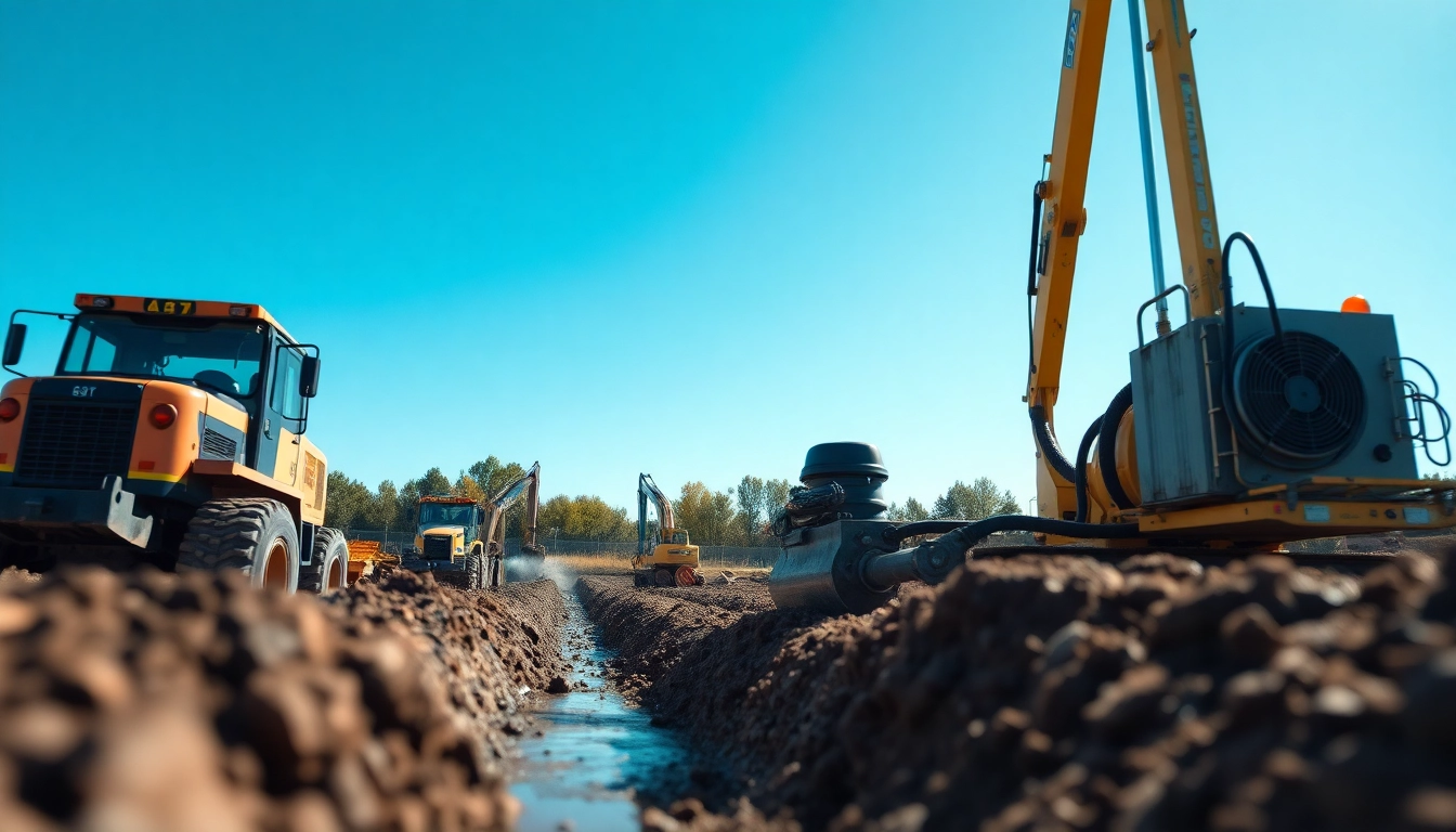 Engaging visual of hydro eexcavation nc equipment in action, ensuring precise underground utility exposure.