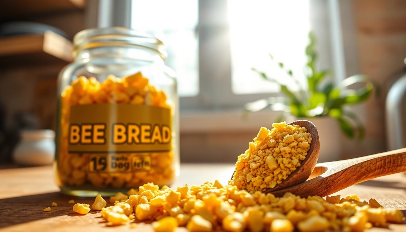 Boost energy and wellness with natural bee bread supplements in a cozy kitchen setting.