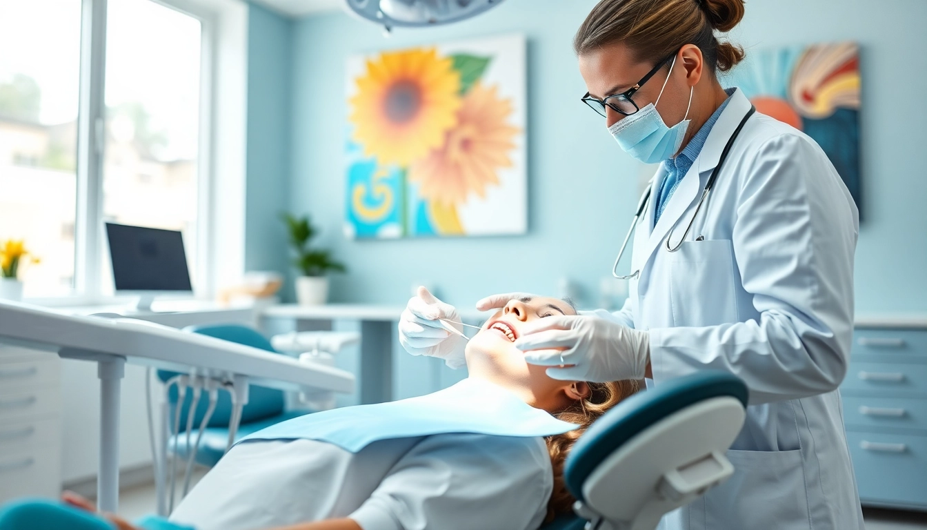 Dental cleanings performed by professionals in a modern clinic setting.