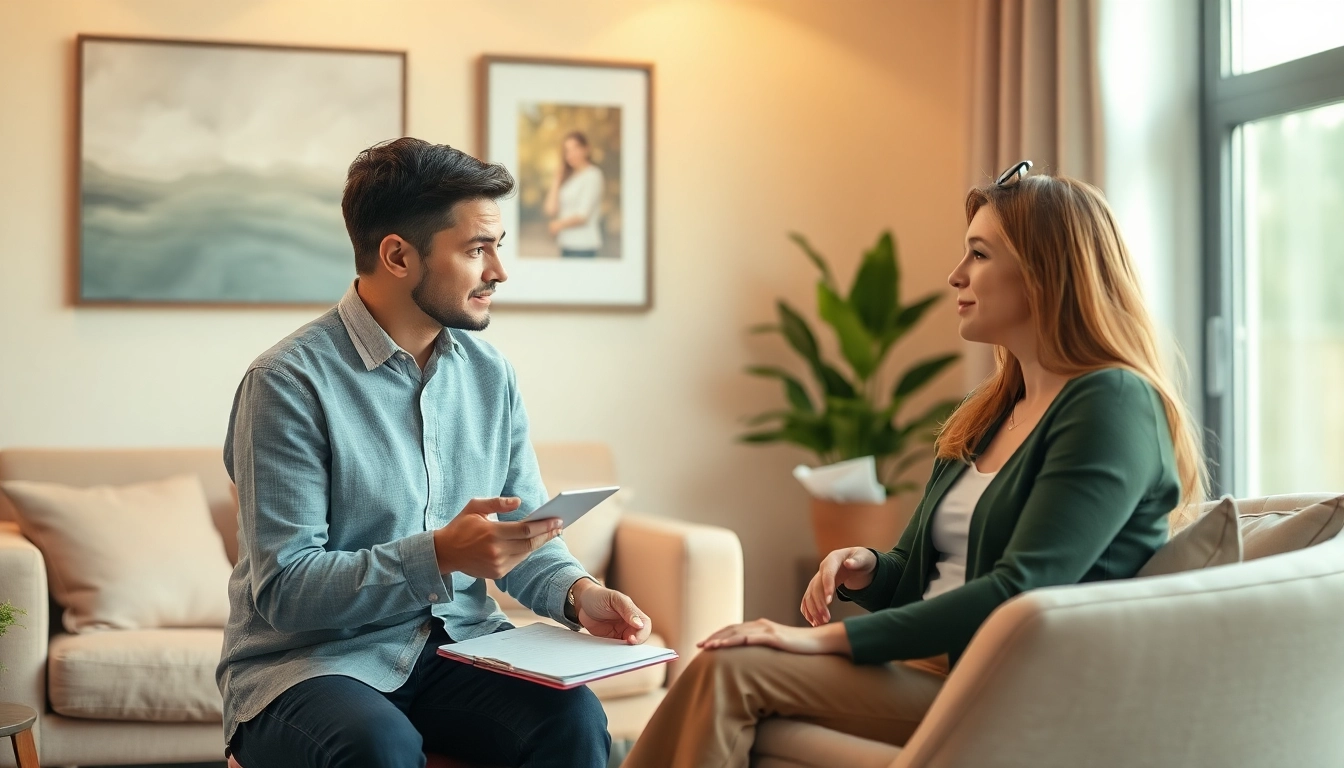 Therapist supporting client coping with the emotions of a relationship breakup.