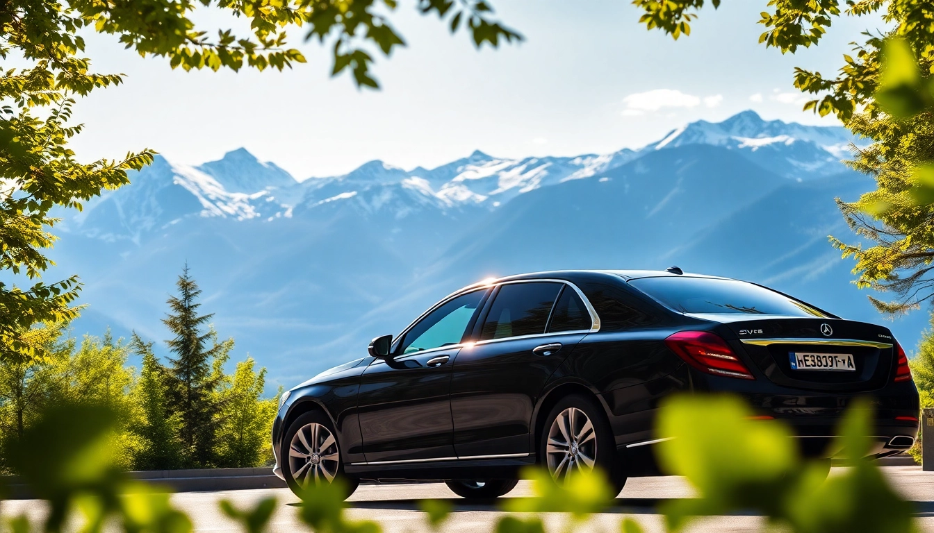Experience car service from Vancouver airport to Whistler in a luxurious sedan amidst stunning mountain views.