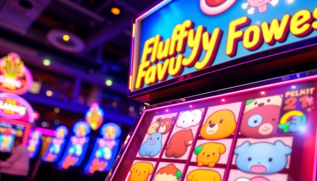 Engaging Fluffy favourites slots not on gamstop display featuring colorful animal-themed reels.