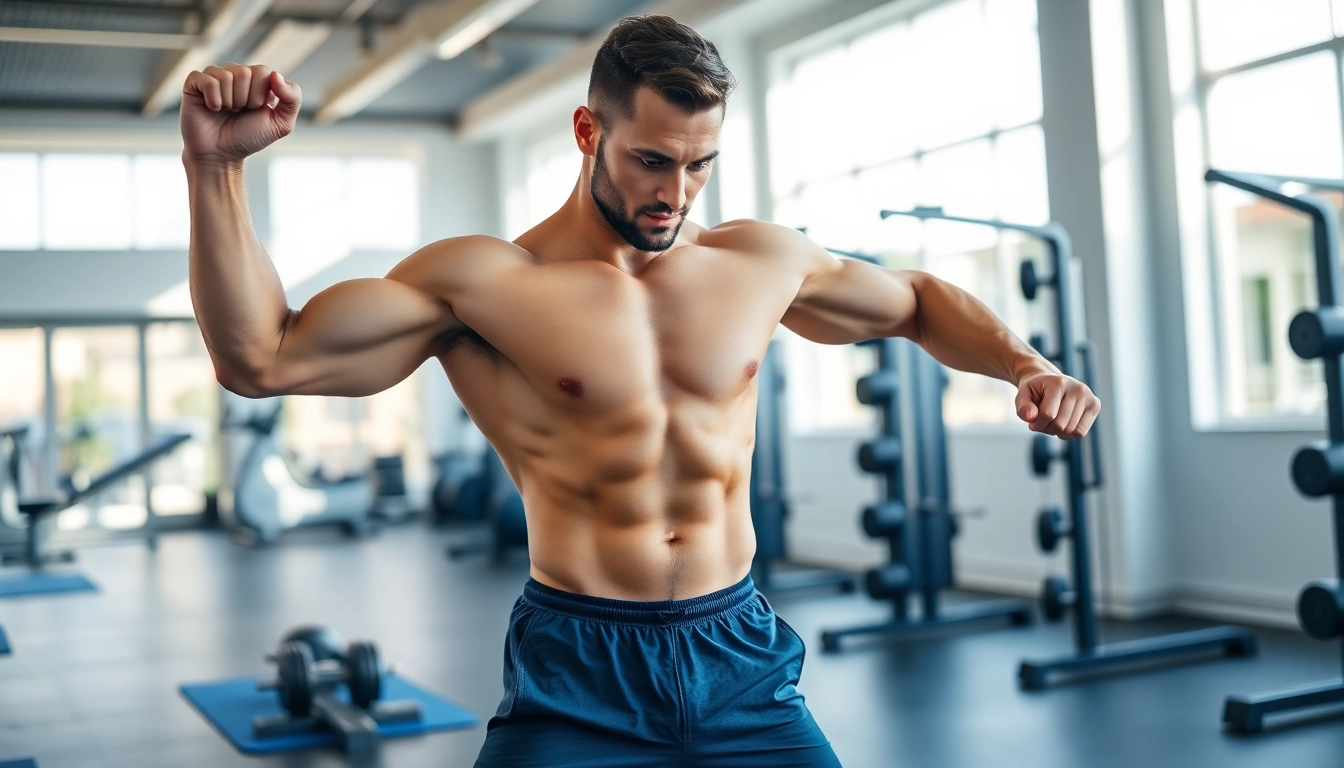 Maak een krachtige zespack-training met een trainer in de sportschool.