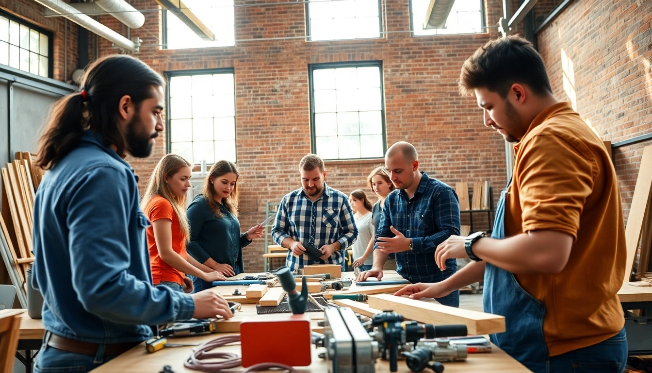 Students collaborating in trade schools in Hawaii, focusing on hands-on construction training.