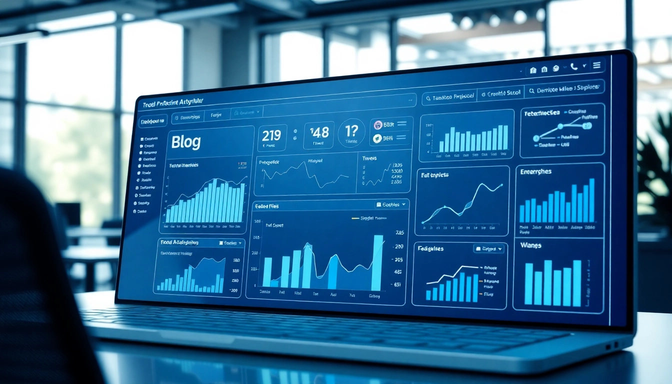 Enhance Social media and blog automation through a professional dashboard showcasing management tools.