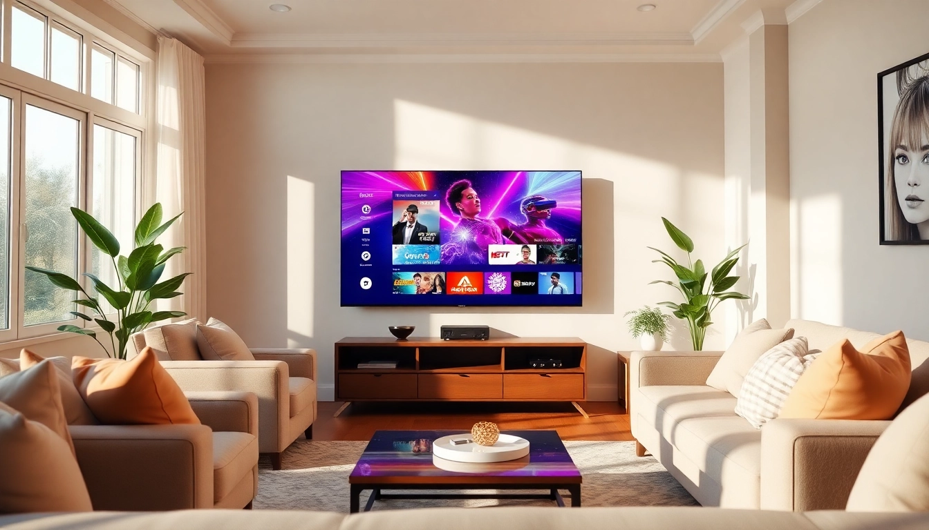 Regardez les meilleurs abonnements iptv dans un cadre familial accueillant avec une télévision moderne.