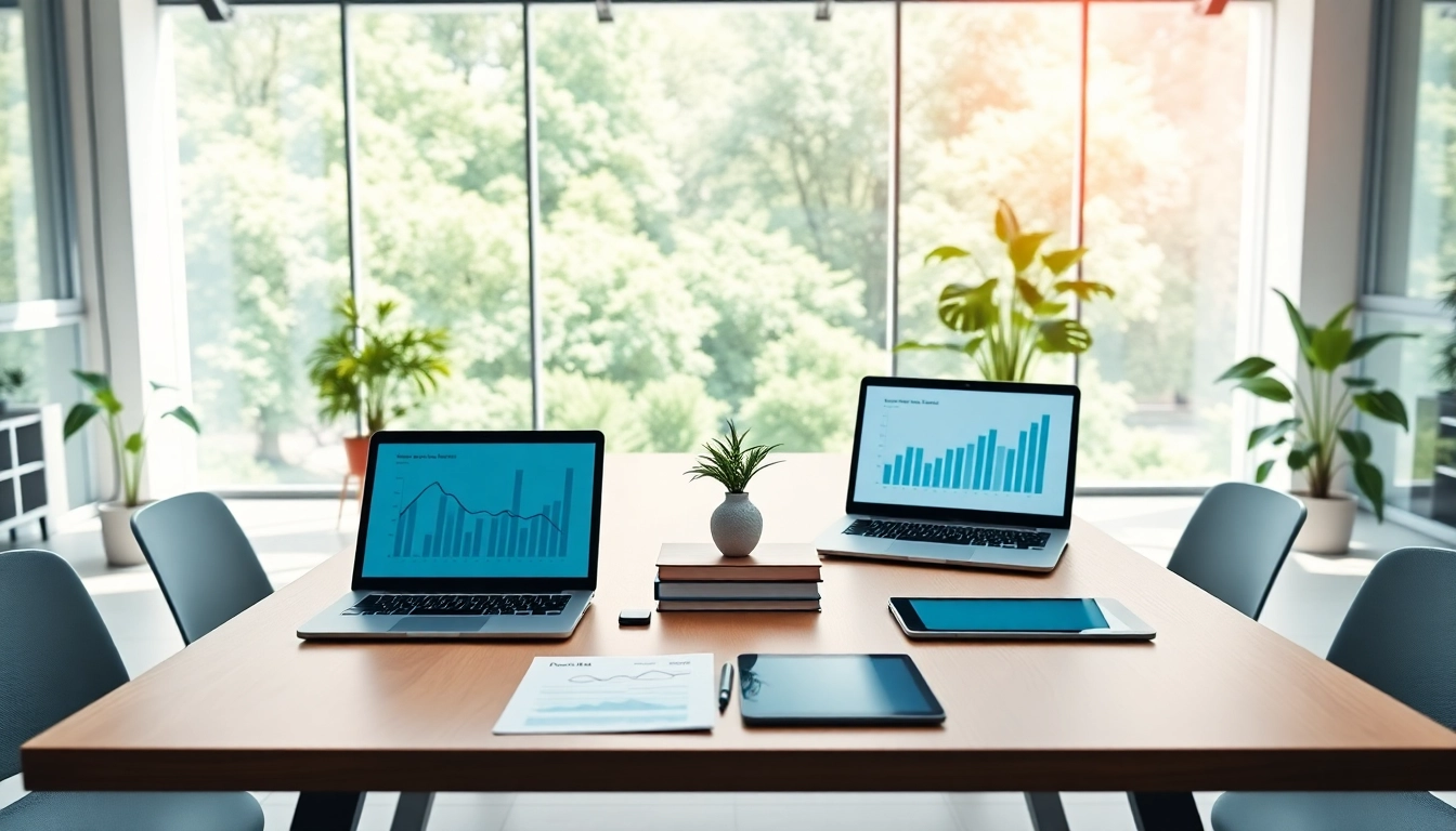 Analyze points comparison with digital devices in a professional office setting.