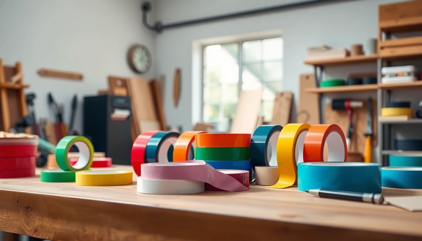 Applying durable vinyl tape for marking and protection in a workshop environment.