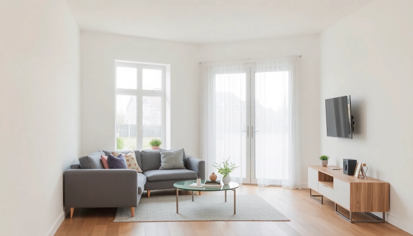 Woningontruiming door een professioneel team dat zorgvuldig meubels inpakken en verhuizen.