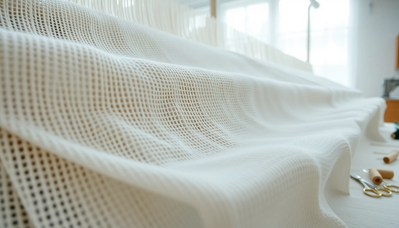 Katoen stoffen met heldere texturen en details in een stoffenatelier.