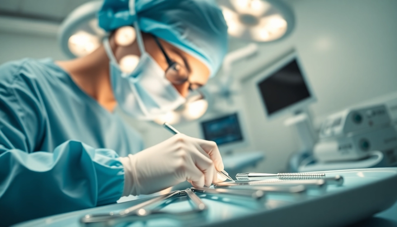Plastische Chirurgie Braunschweig: Chirurg bei präziser Behandlung in moderner Umgebung.