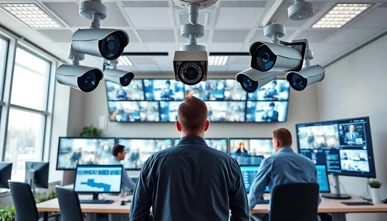 Enhancing security with CCTV & Remote Monitoring through live feeds and expert analysis in an office.