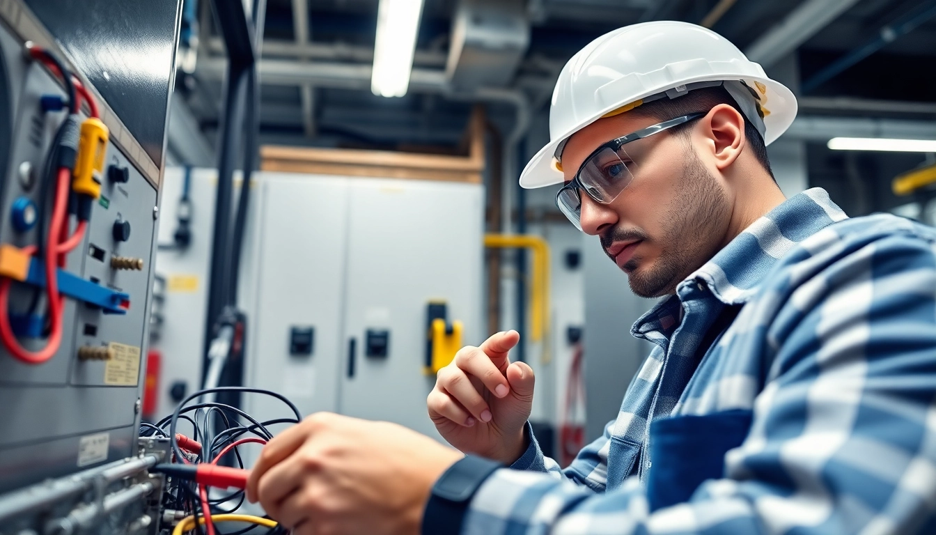 Electrical apprentice engaged with wiring tools in a practical setting, focusing on Wyoming Electrical Apprenticeship.