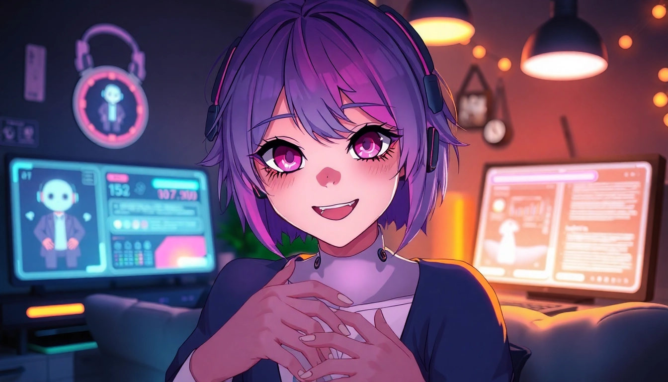 Engage with dynamic NSFW AI characters in a cozy digital environment with expressive features.