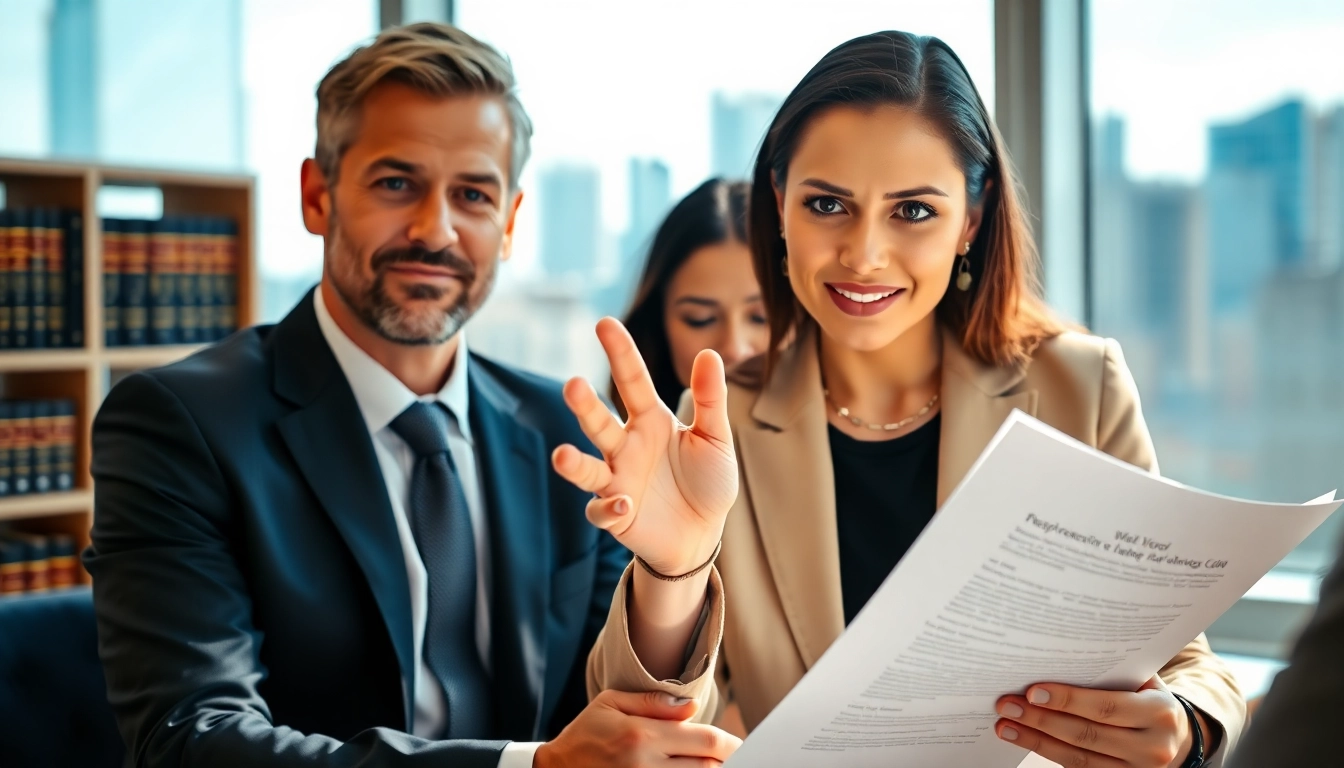 Consult with a knowledgeable Divorce Lawyer in a modern office, showcasing expertise and client trust.